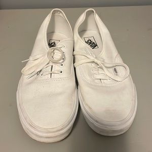 Size 11.5 White Vans.